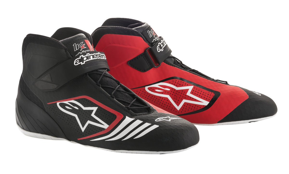 Alpinestars Karting Schuhe Tech 1-KX  Schwarz Rot Weiß 40